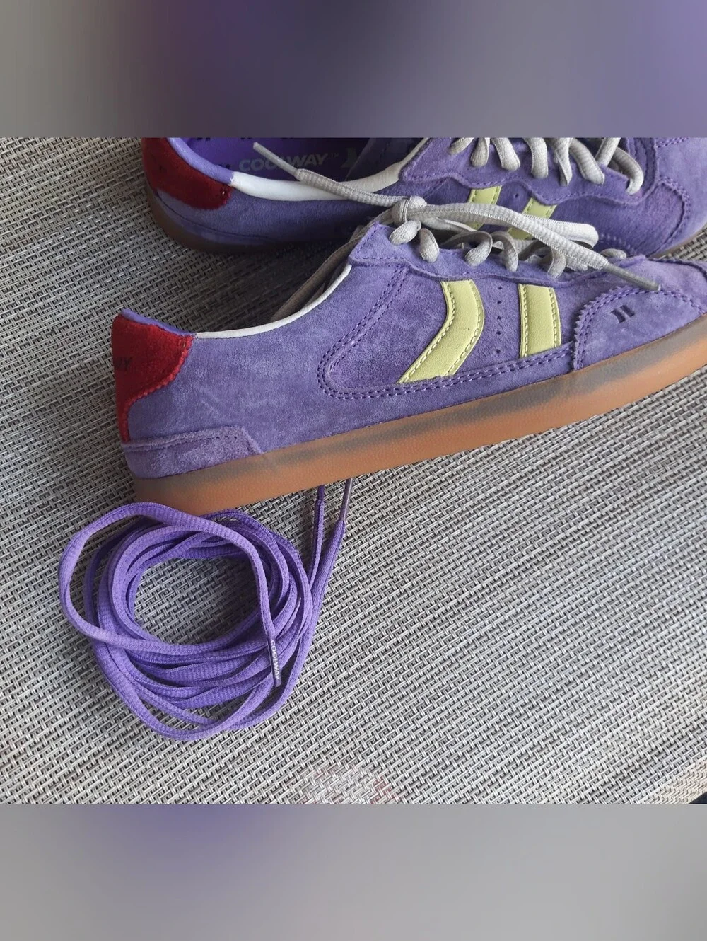 Coolway Purple Suede Sneakers with Yellow Accents